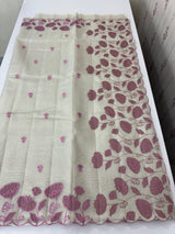 Tissue silk saree with applique work  MSH105