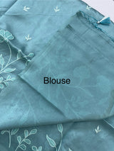 Tussar finish soft silk saree with thread embroidery MTS569