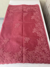 Soft organza saree with applique work - MCW225 Pink