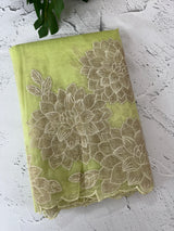 Premium Organza saree with tissue appliqué work - MMG123