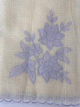 Kota Moonga checks Applique work saree  MSH273 - Cream to Lavender