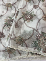 Handworked chiffon Organza saree MCS4534