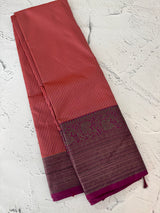 Checks Semi kanchi silk saree with blouse MBS7859