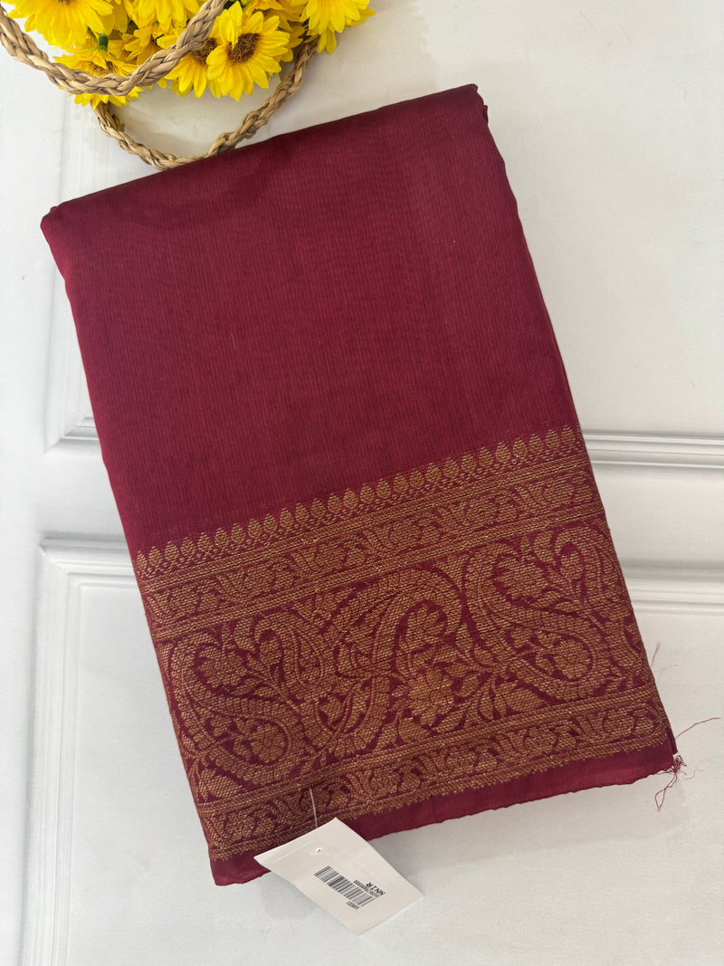 Banarasi warm silk saree with brocade blouse MS12165 Maroon