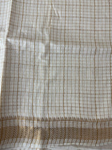 Soft blended tussar saree MKT121 - small checks