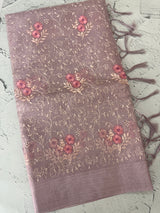 Tissue silk saree with embroidery MSH240