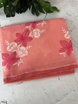 Kota checks saree with embroidery MS7679 - PeachPink