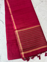 Tussar mix Semi silk saree with small zari borders MSS8924