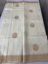 Semi chanderi silk saree with zari weaving - MKT891