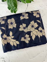 Semi organza saree with tissue applqiue work - MSH931 DarkBlue