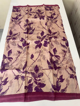 Pure printed tussar silk saree with blouse- MTSB7