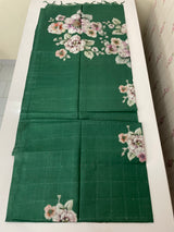 Semi tussar saree with applique work and embroidery MTS3711