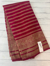 Semi banarasi Khaddi Georgette saree - MS1499 RaniPink