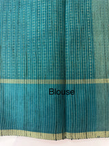 Multi color Semi silk saree with borders MSS489