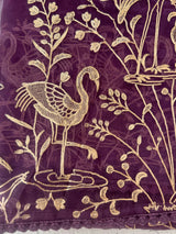 Silk organza saree with aari embroidery - MS14923