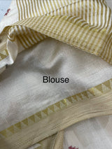Blended semi tussar silk saree with embroidery MSJ677