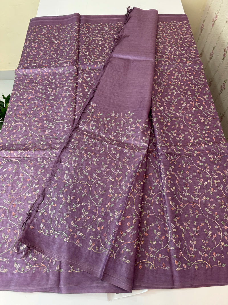 Pure desi tussar silk saree with embroidery- MTSS659 (1)