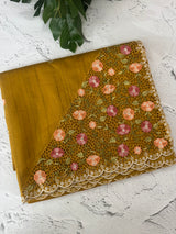 Cutwork Semi tussar saree MTSS680
