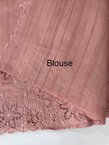 Blended tussar silk saree with cutwork MS1072