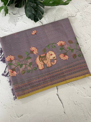 Cotton silk Saree with embroidery MSJ7666