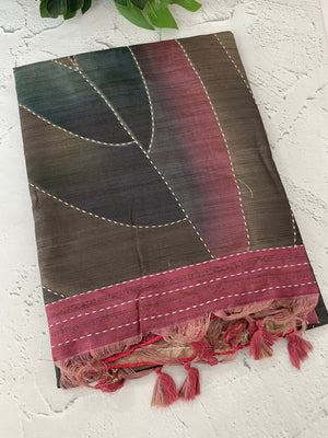 Semi soft tussar saree with Kanta work MSK654
