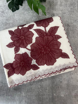 NetKota Applique work saree  MSH138- DeepMaroon