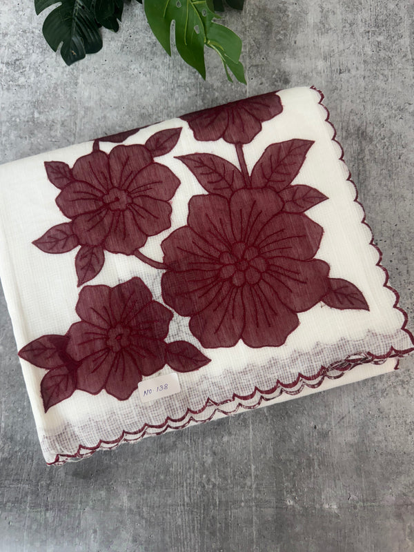 NetKota Applique work saree  MSH138- DeepMaroon