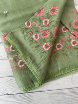 Soft kota checks saree with embroidery - SVPSNM m