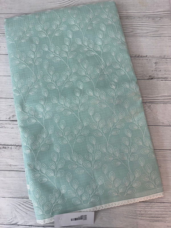 Kota cotton silk embriodery saree MS1455- PastelBlue