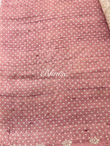 Cutwork blended tussar saree SNFNICY Pink