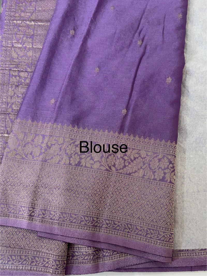 Semi Banarasi Georgette saree MKGS721 Lavender