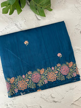 Blended tussar saree with cutwork border- MSHK695