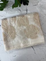 Semi organza saree with appliqué work - MSH906 White(1)