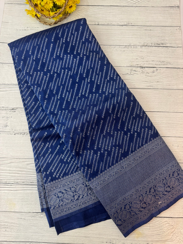 Soft chiffon Georgette saree - MS13321 Blue