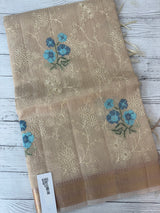 Tissue Silk embriodery saree MS49892