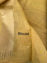 Jamdani silk Cotton Saree with thread work  MSJ790 Yellow