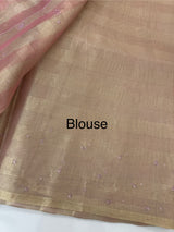 Tissue silk saree with foil work MSH214