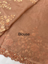 Soft kota silk saree with embriodery  MS12859