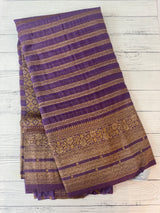 Semi banarasi Khaddi Georgette saree - MS1499 DarkLavender