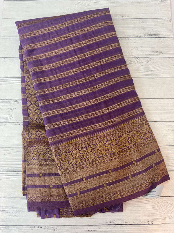 Semi banarasi Khaddi Georgette saree - MS1499 DarkLavender