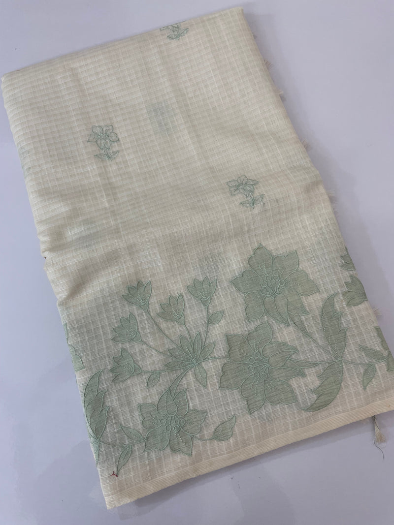 Soft Kota Jute linen saree MS49844
