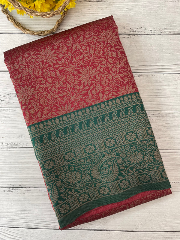 Brocade semi silk saree MS67443