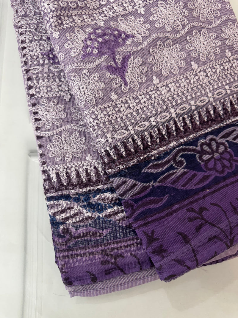 Kota silk heavy embroidery saree SFNIIT
