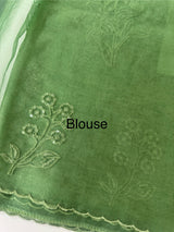 Soft Organza saree with embroidery- MCW680 JadeGreen
