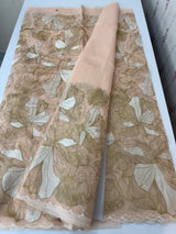 Jute Linen saree with thread work MSH206