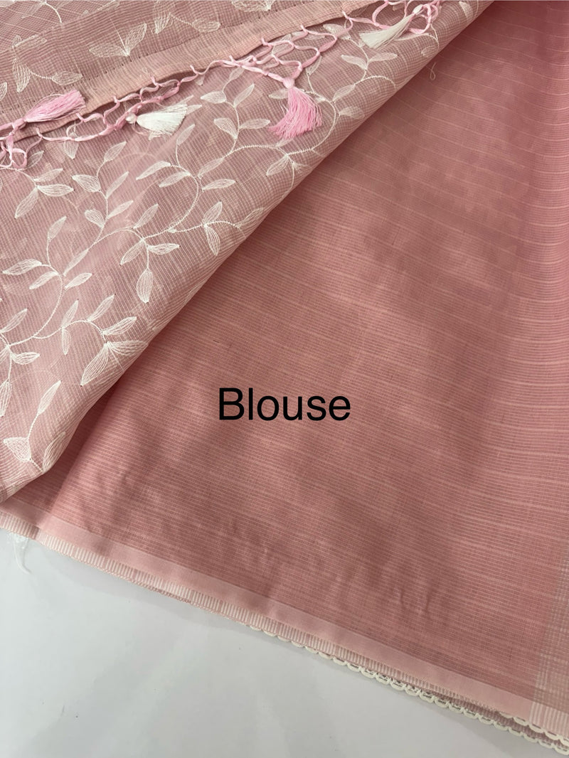 Kota embriodery saree MS1455 PastelPink