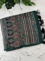 Semi Chanderi saree with hand kanta embroidery MS9899