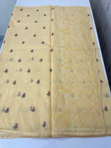 NetKota saree with embroidery MSN765 Yellow
