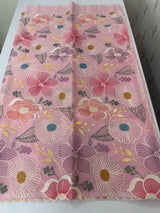 Viscose organza saree with thread work - MSH296 PastelPeachPink