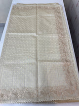 Cutwork blended tussar saree   - Cream MS5222 (2)